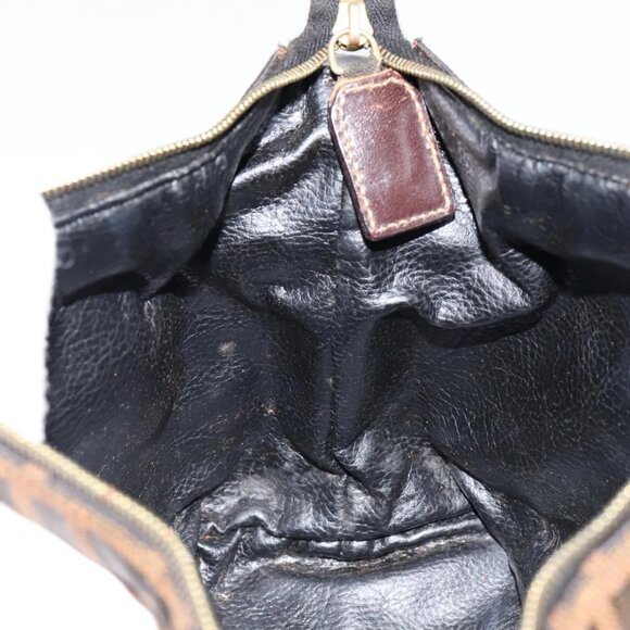 FENDI Zucca Canvas Vanity Hand Bag Black Brown Auth 150140 - Picture 13 of 16
